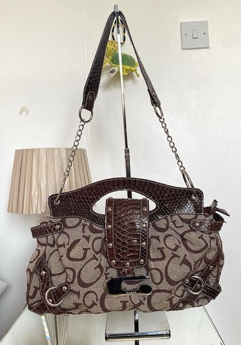 Y2k guess monogram shoulder - y2k,