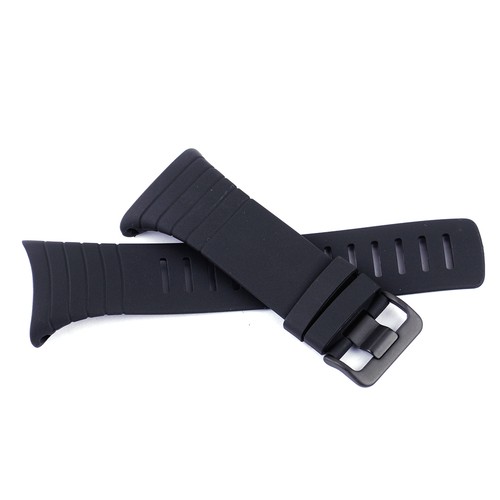Black rubber watch - strap, band