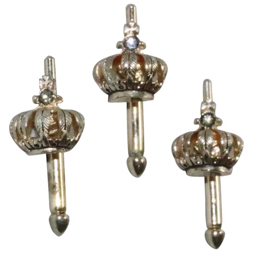 Vintage crown cuff links - cuff,