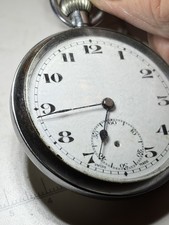 Swiss Made 40’s Pocket Watch Needs Spring Attaching, Moves Freely
