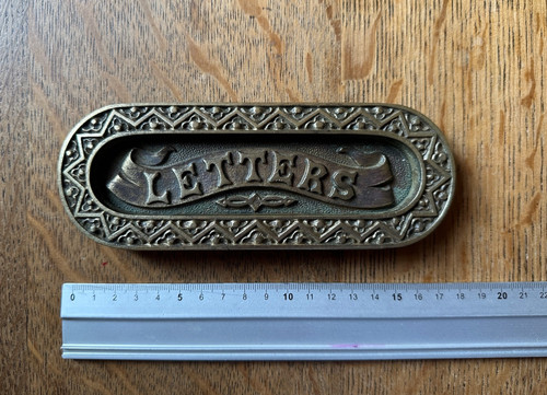 Antique victorian brass letter - brass,