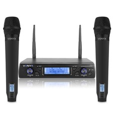 Vonyx WM62 Dual Wireless Microphone System - UHF 16Ch Karaoke Set