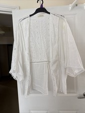 M&S Indigo Collection Women's Overshirt Size 16 White