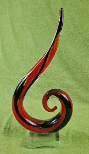 Vintage black red glass - black&red,