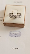 18 ct White Gold & 1 ct Natural Diamond Ring,with certificate,size Q 1/2-R