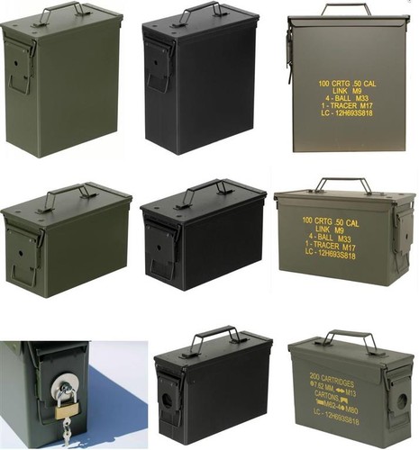Ammo box metal lockable - ammo,