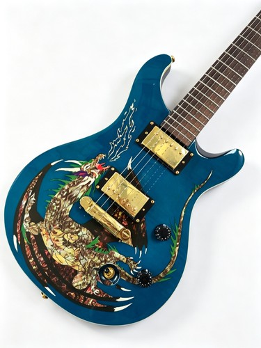 Custom blue electric guitar - custom,