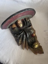 Architectural Salvage: Vintage Hand-Carved Wooden Corbel / Shelf Bracket