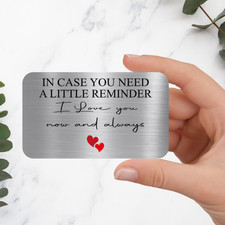 I Love you Keepsake Metal Card