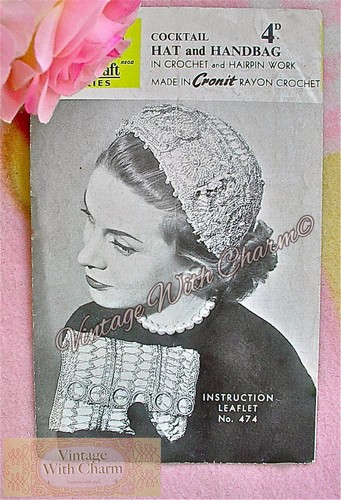 Vintage 1950s crochet pattern - vintage,