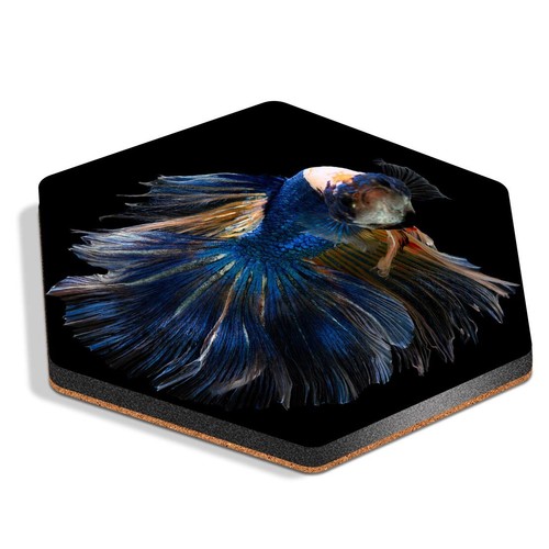Hexagon mdf coaster halfmoon - coaster,