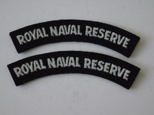 Royal Naval Reserve Cloth Shoulder Titles - RNR - New