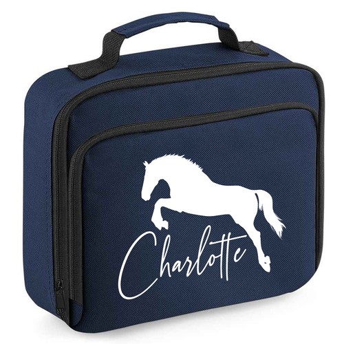 Girls horse jumping lunch bag - horse,