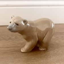 Vintage 1971-1974 LLADRO Figurine Attentive Bear RETIRED Mint 4” H X 5” L