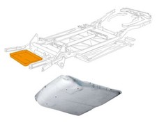 VW T2 Bay Window LHD 1968-1970 Metal Front Belly Pan Cover Panel 211703611C 