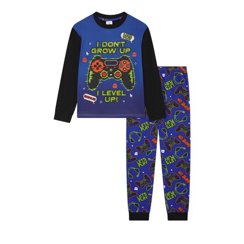 Boys gaming pyjamas blue - blue, pjs