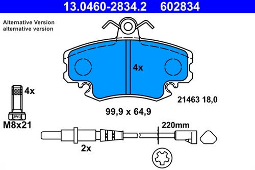 Brake pad set - brake, for