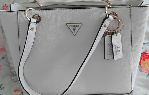 Guess white faux - guess, tote