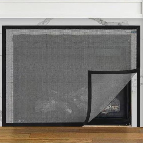 Fireplace screen mesh - fireplace, screen,