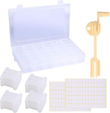 Embroidery Organizer Box Set, Plastic Embroidery Thread Storage Box, 106 Pcs Box