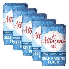 Allinson's Self Raising White Flour Catering Sponge Cake Baking Vegan Pack 5x1kg