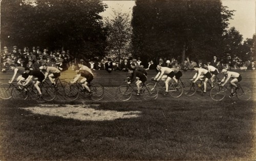Photo postcard bicycle racing - photo,