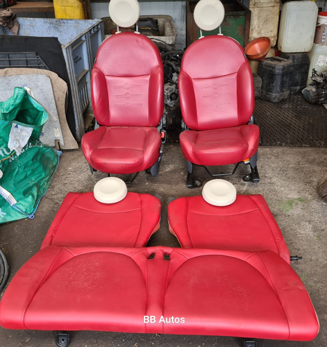 Fiat 500 red leather interior - 500,