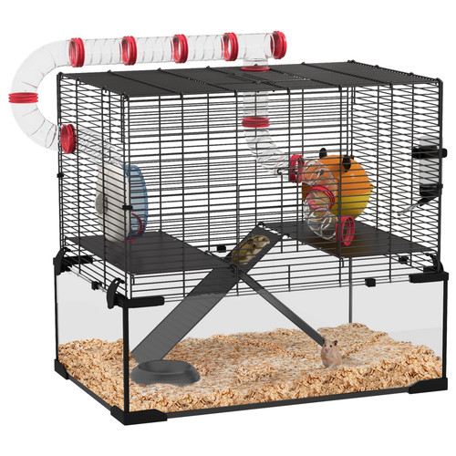 Hamster enclosure with tubes - enclosure,