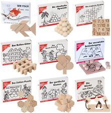 Mini Brain Teaser Puzzle Educational Toys Imagination Wooden IQ Game Jigsaw