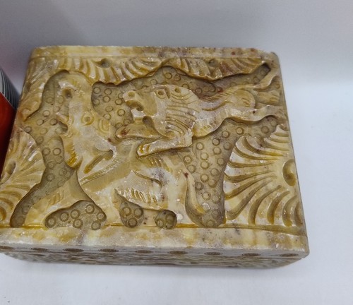 Vintage box carved - box,