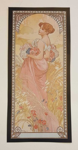 Mucha summer 1970s lithograph - summer, (1970s