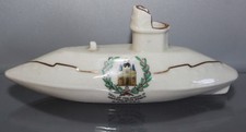 WWI SHELLEY CRESTED CHINA 328 SUBMARINE SEAL OF THE MANOR ROMFORD CREST