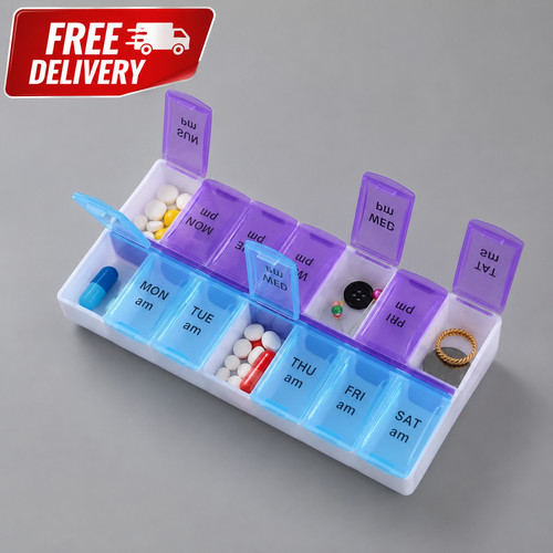 Slots weekly pill box - am, pm
