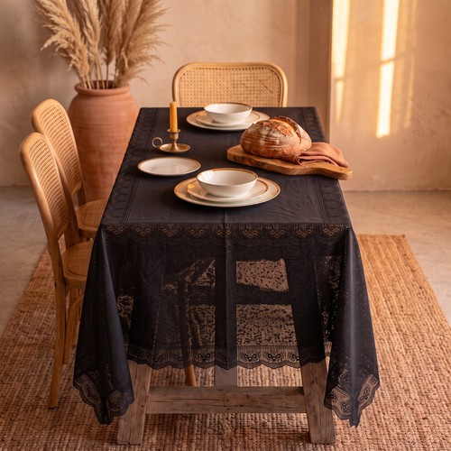 Polyester lace tablecloth - polyester,
