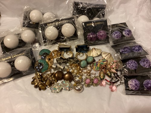 Clip earrings job lot - on,