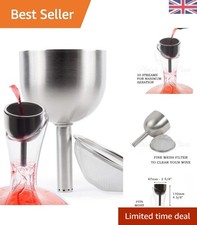 3-in-1 Stainless Steel Wine Funnel with Strainer, Aerator & Filter - Enhances...