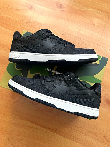 Bape sk8 sta black denim