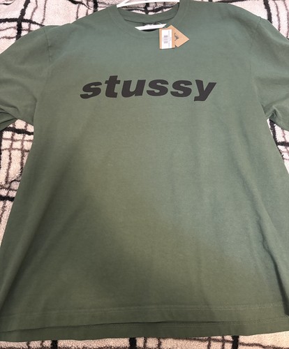 Stussy shark green pigment tee - stussy,