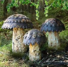 Set of 3 Large Rusty Metal