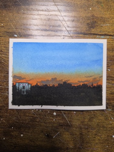 Aceo watercolor painting - aceo,