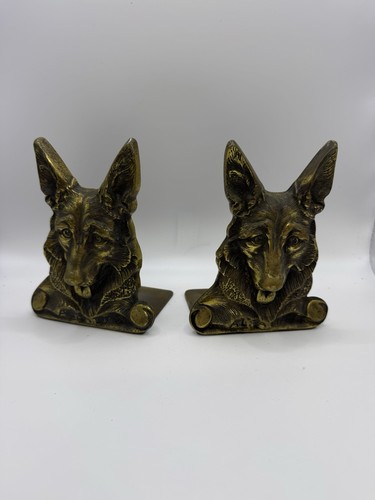 Vintage brass alsatian dog - alsatian,