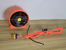 Petron Sureshot CrossBow Toy Bundle With 4 Arrows And Target Board. Orange.