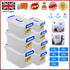 Clear plastic storage box - clear,