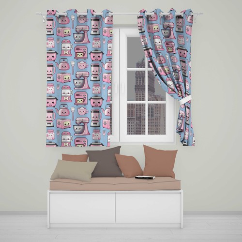 Blackout eyelet curtains cute - blackout,