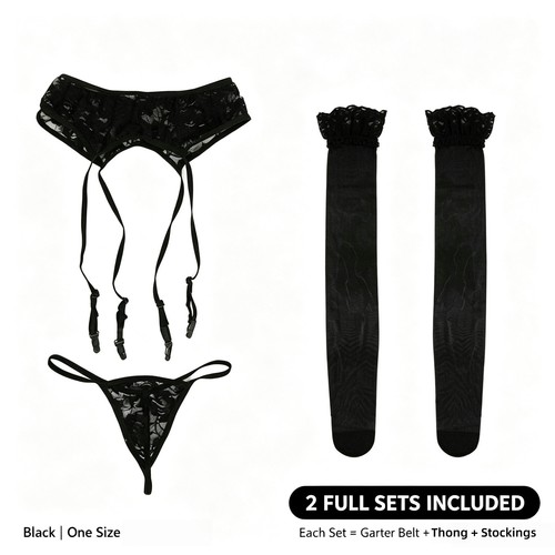 2pack women sexy lace bowknot - 2pack,