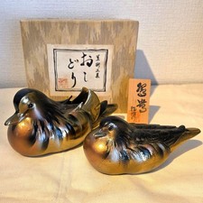 Mandarin duck ceramic bird