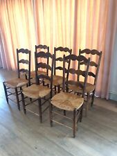 Ladder Back Rush Seat Dining chairs x 6 DELIVERY AVAILABLE