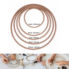 3Pcs Wooden Hoops for Crafts
