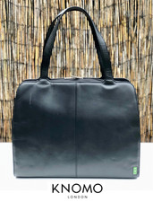 Knomo Large BLACK Leather