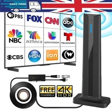Freeview TV Aerial 250+ Miles 360° Digital TV Antenna with Amplifier Booster